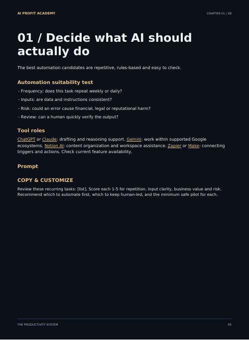 Make AI Work for You 24/7 chapter 1 page